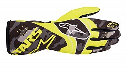 ALPINESTARS 3552220_551_M TECH 1 K RACE v2 CAMO Kart gloves, yellow fluo/black, size M