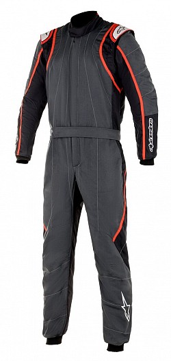 ALPINESTARS 3355020_1431_50 GP RACE v2 Racing suit, FIA 8856-2018, black/red, size 50