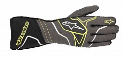 ALPINESTARS 3550120_1451_L TECH 1-ZX v2 Racing gloves, FIA 8856-2018, grey/yellow/black, size L