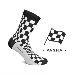 HEEL TREAD HT-PASHA-BW-Socks-L Socks Pasha Black White size L 41-46