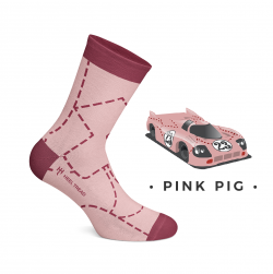 HEEL TREAD HT-PinkPigSocks-L Socks Pink Pig size L 41-46