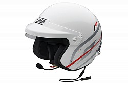 OMP SC798020L Шлем для автоспорта открытый J-R INTERCOM HANS, FIA 8859-2015, белый р-p L (60-61)