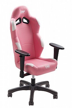 OMP HA/821/PW Офисное кресло Mini OMP Chair, уменьшенного размера, розовый/белый