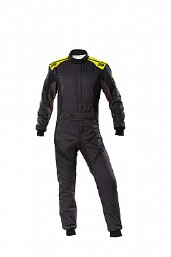 OMP IA01854E18450 FIRST EVO my2020 Racing suit, FIA 8856-2018, grey/black/yellow, size 50