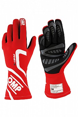 OMP IB/761A/R/M FIRST-S my2020 Racing gloves, FIA 8856-2018, red, size M