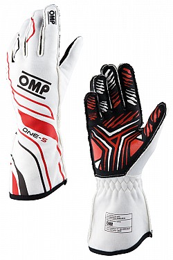 OMP IB/770/W/M ONE-S my2020 Racing gloves, FIA 8856-2018, white, size