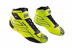 OMP IC/82209943 ONE-S my2020 Racing shoes, FIA 8856-2018, yellow fluo, size 43