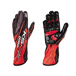 OMP KK02748073XS KS-2 ART Karting gloves, black/red, size XS