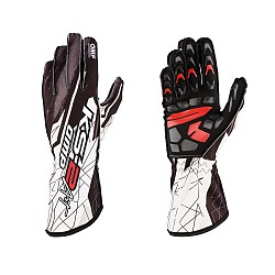 OMP KK02748076XXS KS-2 ART Karting gloves, black/white, size XXS