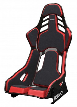 RECARO 079.01.2B22 Кресло спортивное (правое) PODIUM Alcantara® black Leather red размер M (FIA 8855-1999)