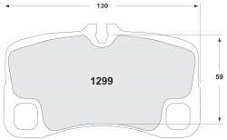 PFC 1299.11.18.44 Тормозные колодки задние RACE 11 CMPD 18mm для PORSCHE 997(Turbo/GT3/GT3 RS/GT3 CUP)