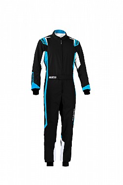 SPARCO 002342NRAZ2M THUNDER Kart suit, CIK, black/blue, size M