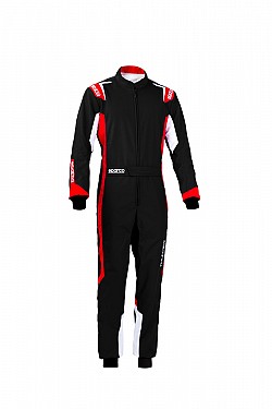 SPARCO 002342NRRS1S THUNDER Kart suit, CIK, black/red, size S