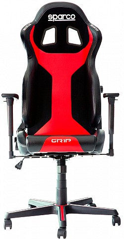 SPARCO 00989NRRSSKY Офисное кресло/сиденье GRIP SKY, винил, чёрный/красный