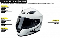 OMP SC185 Clear visor for helmet CIRCUIT EVO SC613