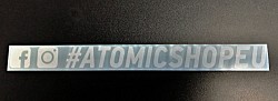ATOMIC AT-STEUW Paper sticker #Atomicshopeu white