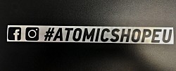 ATOMIC AT-STEUB Paper sticker #Atomicshopeu black