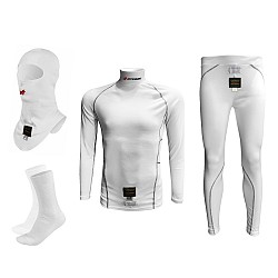 ATOMIC RACING AT02KBWXL Underwear set for motorsport, FIA white, size XL