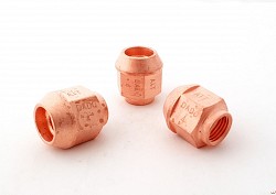 A.I.TECH AIT-DADO-4 14x1,5 AUDI VW steel coppered nut ex 22mm, o.d. 25mm conical SEAT, total lenght 27mm