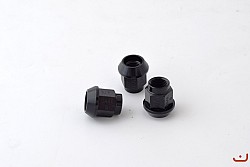 A.I.TECH AIT-DAAL6 14X1,5 Ergal alloy competition nut (black) ex 19mm, o.d. 25mm conical SEAT, total lenght 27mm