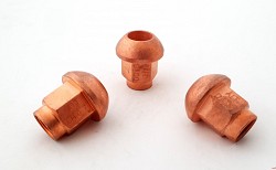 A.I.TECH AIT-DADO-7 12x1,25 ex 17mm, o.d. 25mm steel copperd nut spherical SEAT, total lenght 28mm