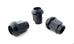A.I.TECH AIT-DAAL8 14X1,5 Ergal alloy competition nut (black) ex 19mm, o.d. 25mm spherical SEAT, total lenght 31mm