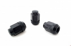 A.I.TECH AIT-DAAL2 12x1,25 Ergal alloy blank nut (black) ex 19mm, o.d. 22mm conical SEAT, total lenght 27mm