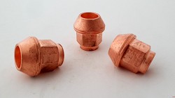 A.I.TECH AIT-DADO-18 Гайка 12x1,5 ex 17mm, o.d. 23mm steel coppered nut conical SEAT, total lenght 25