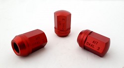 A.I.TECH AIT-DAAL3 Гайка 12x1,5 ex 19mm, o.d. 22mm conical SEAT, total lenght 27mm Ergal alloy blank nut (red or blue)