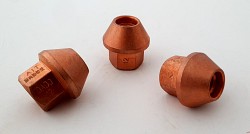 A.I.TECH AIT-DADO-12 12x1,25 coppered steel nut ex 19mm, o.d. 28mm conical SEAT, total lenght 28,5mm