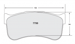 PFC 7799.39.29.44 Brake pads RACE 39 CMPD 29mm NISSAN GT-R35 GT3 (Brembo 6-piston caliper)