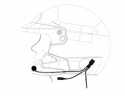 ZERONOISE 6300004 Radio helmet kit for Jet helmet, Male Nexus 4 PIN, Microphone Flex Boom, with Earcups