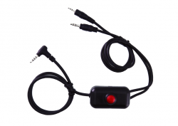 ZERONOISE 6400018 Custom radio adapter with PTT button and connection to UHF/VHF radio - MADE TO ORDER