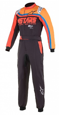ALPINESTARS 3356321_1415_42 KMX-9 v2 GRAPH2 Karting suit, CIK, black/orange/red size 42