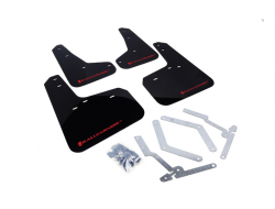 RALLY ARMOR MF27-UR-BLK/RD Mud Flap Kit UR for FORD Focus ST 2013+ Red Logo