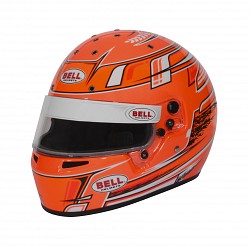 BELL 1311122 Шлем для картинга KC7-CMR CHAMPION (CIK, CMR2016), оранжевый, р-р 55 (6 7/8)