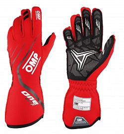 OMP IB/771/R/L ONE EVO X Racing gloves, FIA 8856-2018, red, size L