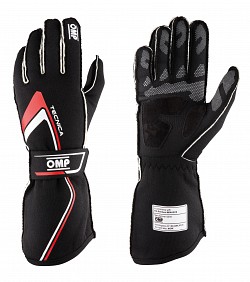 OMP IB/772/NR/M TECNICA MY2021 Racing gloves, FIA 8856-2018, black/red, size M