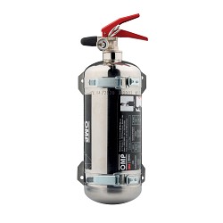 OMP CAB/323 Hand held fire extinguisher, stainless steel, FIA, NovecTM 1230, 110 mm, 2 kg