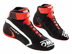 OMP IC/82407339 FIRST my2021 Racing shoes, FIA 8856-2018, red/black, size 39