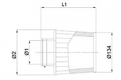 BMC FBSA60-110 Фильтр воздушный конус, вход 60мм (Длина общ: 153mm)