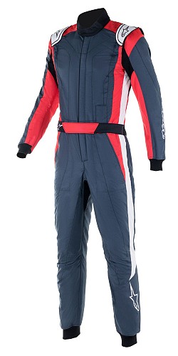 ALPINESTARS 3352022_9122_56 GP PRO COMP V2 Race suit, FIA 8856-2018, asphalt/red/white, size 56