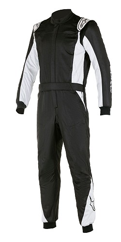 ALPINESTARS 3352722_119_52 ATOM Race suit, FIA 8856-2018, black/silver, size 52