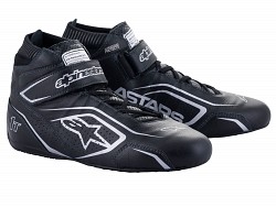 ALPINESTARS 2710022_119_7,5 TECH-1 T V3 Racing shoes, FIA 8856-2018, black/silver, size 40 (7,5)