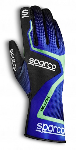 SPARCO 00255610BXVF Kart gloves RUSH, blue/black/green, size 10
