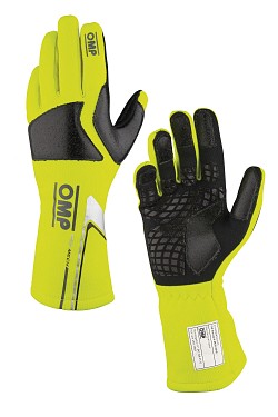 OMP IB/758A/GF/L PRO Mech-S Mechanics gloves, FIA 8856-2018, fluo yellow, size L