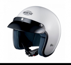 SPARCO 0033170XS Helmet, ECE 22-05, CLUB J1, white, size XS (53-54)