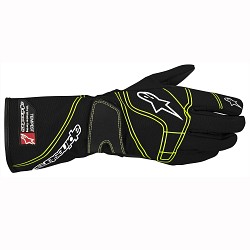 ALPINESTARS 3552313_167_XXL Gloves (karting) TEMPEST, black/green fluo, size XXL