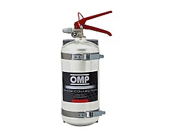 OMP CBB/351 Extinguisher (in compliance with FIA rules), aluminium, 2,4kg, diam.130mm, AFFF, white