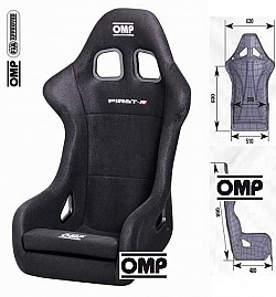OMP HA/790/N Кресло/сиденье (FIA) FIRST-R, черный